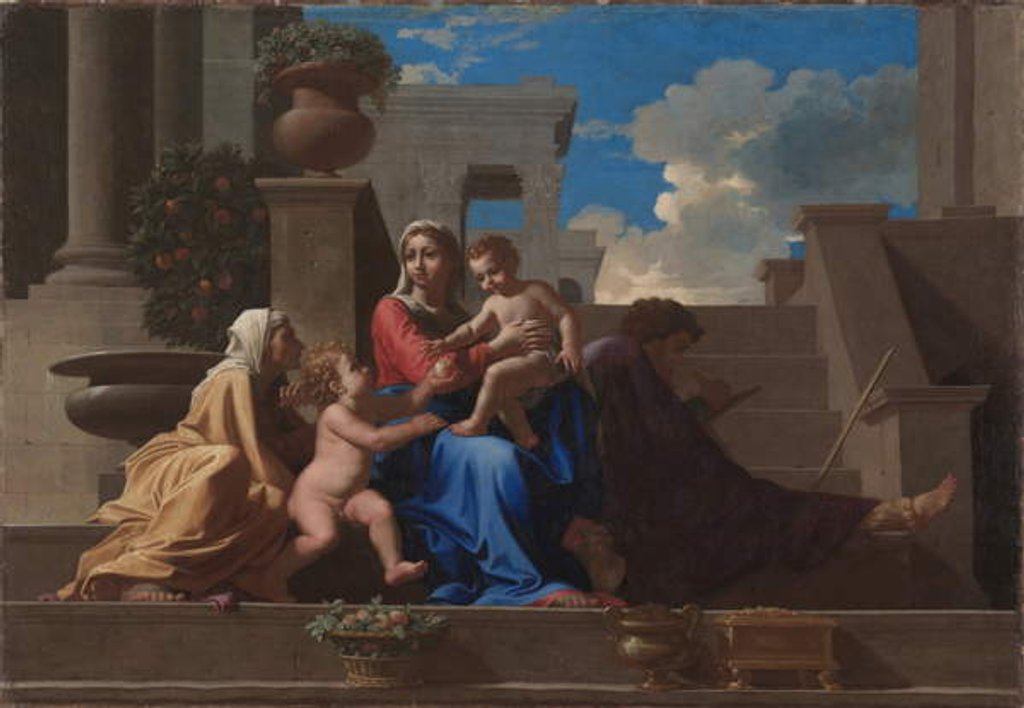 Detail of The Holy Family on the Steps, 1648 by Nicolas Poussin