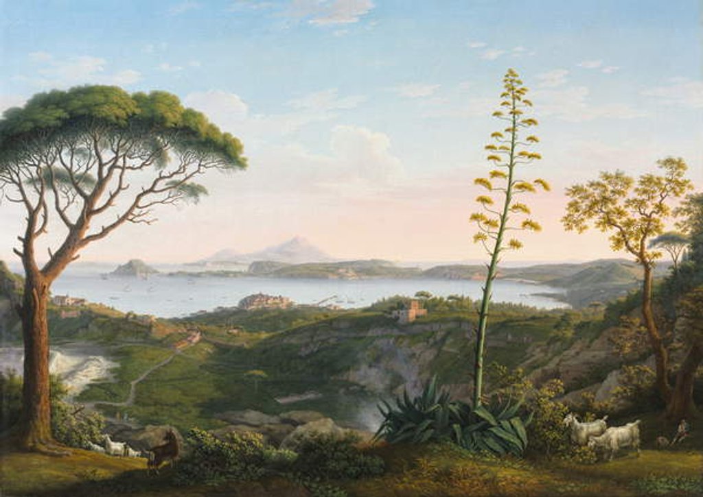 Detail of View of the Gulf of Pozzuoli from Solfatara, 1803 by Jacob-Philippe Hackert