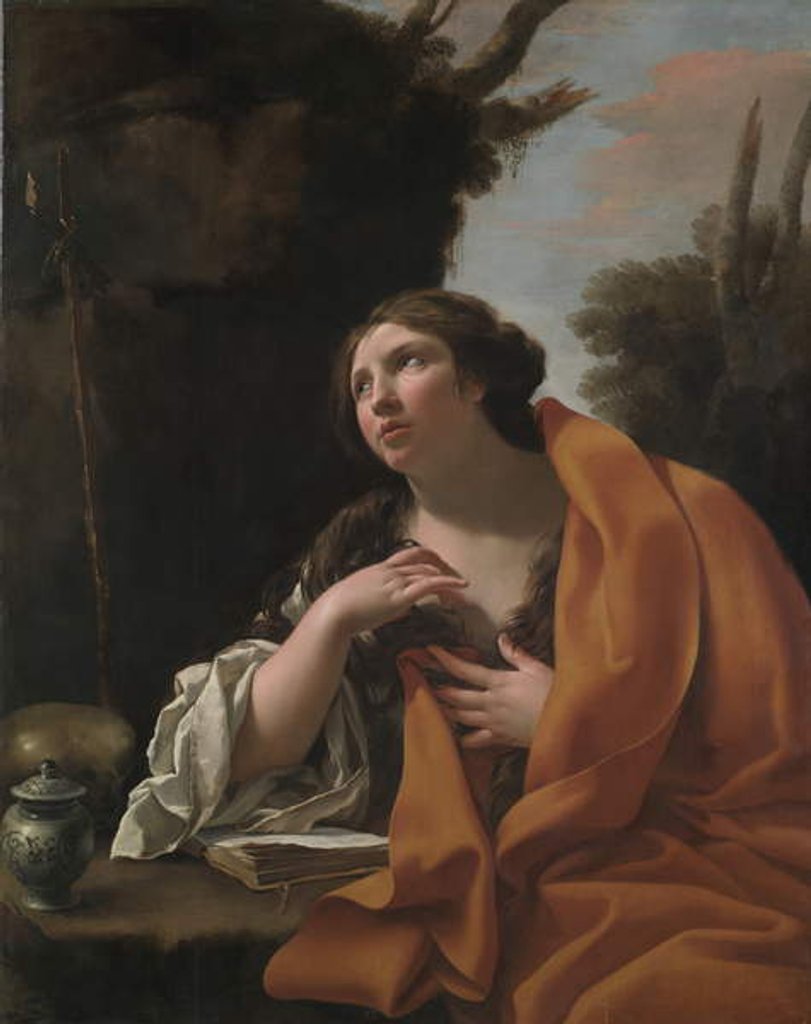 Detail of Saint Mary Magdalen, c.1630 by Simon Vouet