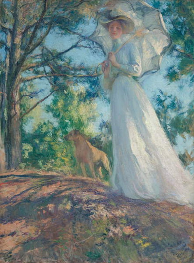 Detail of On Bos'n's Hill, 1901 by Edmund Charles Tarbell