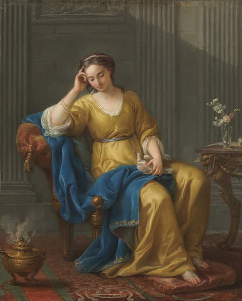 Detail of Sweet Melancholy, 1756 by Joseph-Marie the Elder Vien