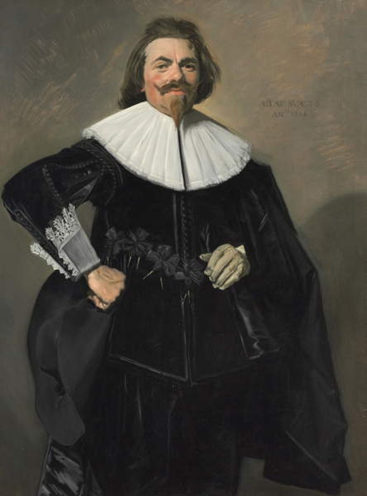 Detail of Portrait of Tieleman Roosterman, 1634 by Frans Hals