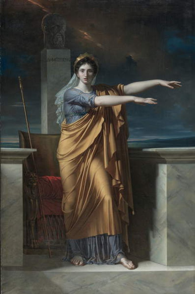 Detail of Polyhymnia, Muse of Eloquence, 1800 by Charles Meynier