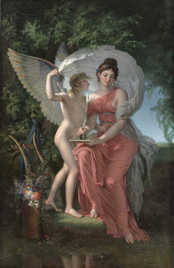 Detail of Erato, Muse of Lyrical Poetry, 1800 by Charles Meynier