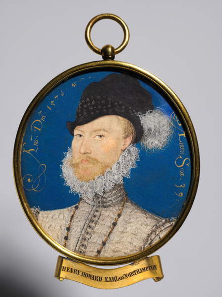 Detail of Portrait of Charles Howard, 2nd Baron Howard of Effingham, 1576 by Nicholas Hilliard
