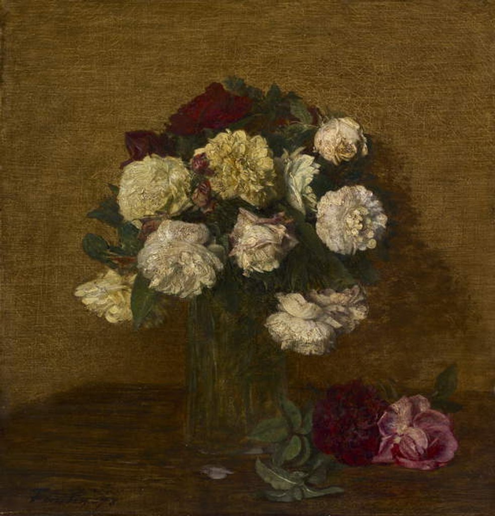 Detail of Roses in a Vase, 1878 by Henri Fantin-Latour