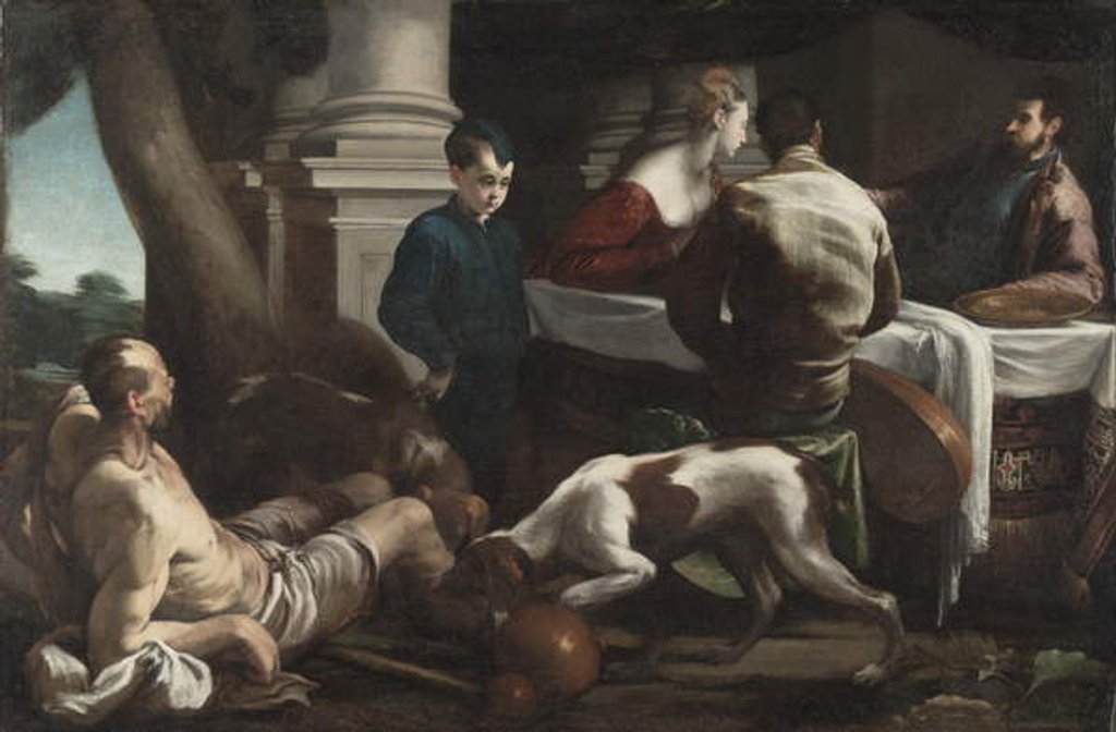 Detail of Lazarus and the Rich Man, c.1550 by Jacopo Bassano