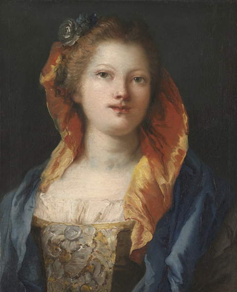 Detail of Portrait of a Woman, 1762-70 by Giandomenico (1727-1804) Tiepolo