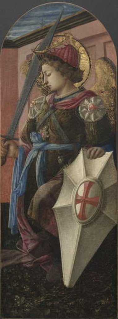 Detail of Panel from a Triptych: The Archangel Michael, 1458 by Fra Filippo Lippi