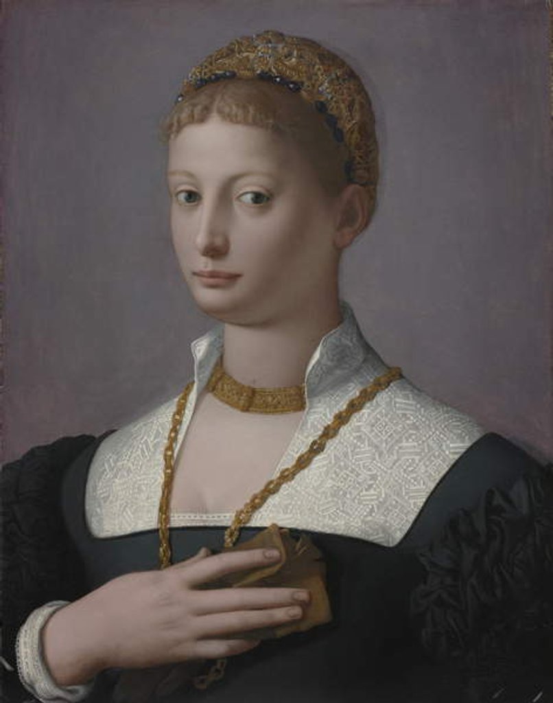 Detail of Portrait of a Woman, c.1550 by Agnolo di Cosimo Bronzino
