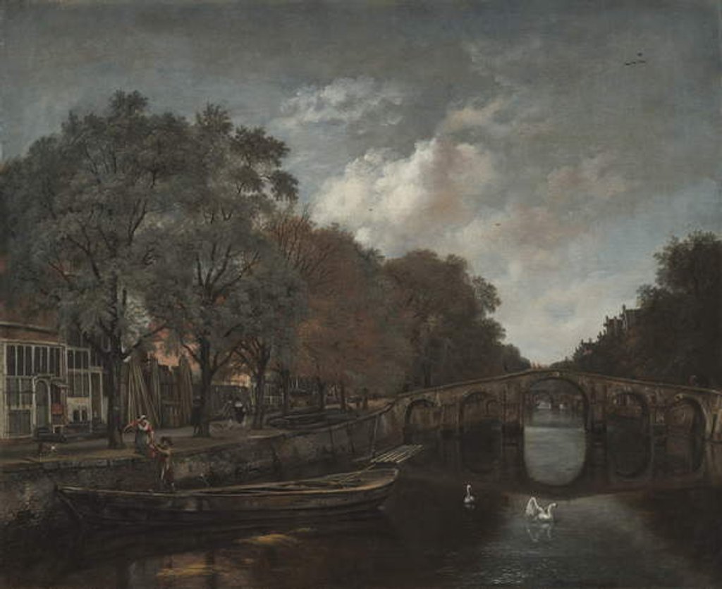 Detail of Herengracht, Amsterdam, c.1661 by Jan Wijnants