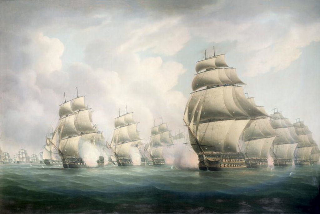 Detail of The Start of the Action by Thomas Buttersworth