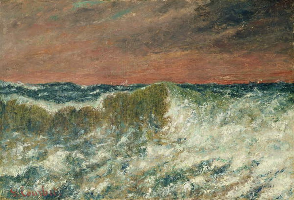 Detail of La Vague, 1872 by Gustave Courbet