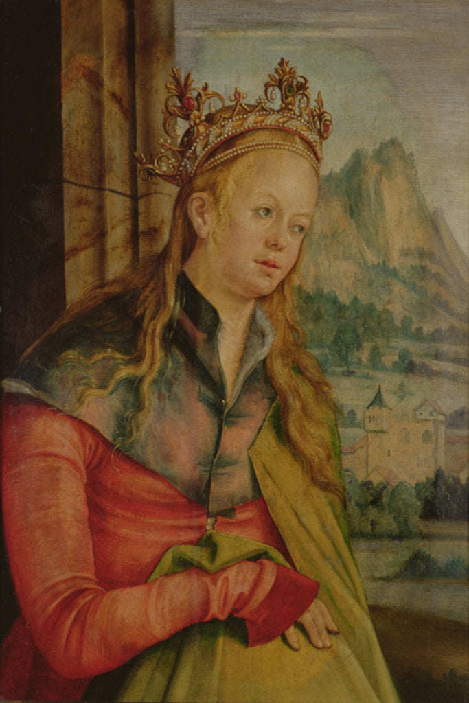 Detail of St. Catherine, c.1511 by Hans Suess Kulmbach