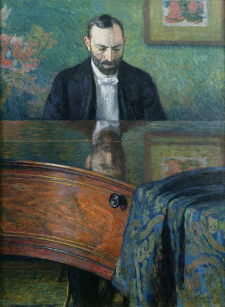 Detail of Feliks Jasienski at the Piano, 1908 by Jozef Pankiewicz