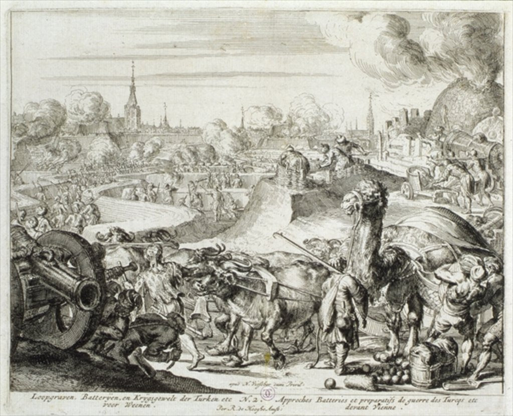 Detail of Vienna Print Cycle, Turkish Position in Vienna, 1683 by Romeyn de Hooghe