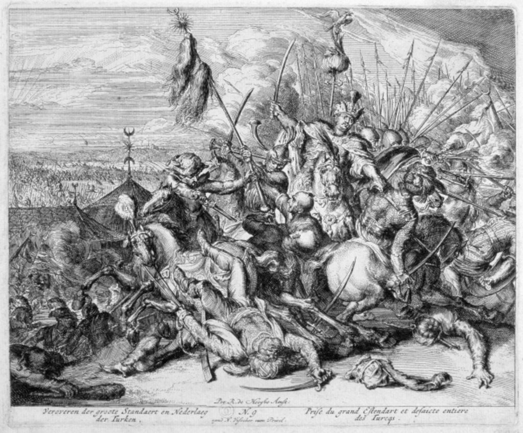 Detail of Vienna Print Cycle, Capturing the Great Standard, 1683 by Romeyn de Hooghe