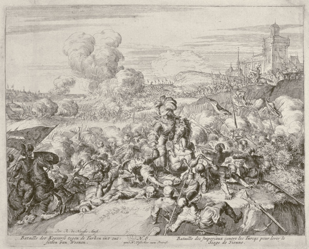 Detail of Vienna Print Cycle, The Emperor's Army fighting with the Turks, 1683 by Romeyn de Hooghe