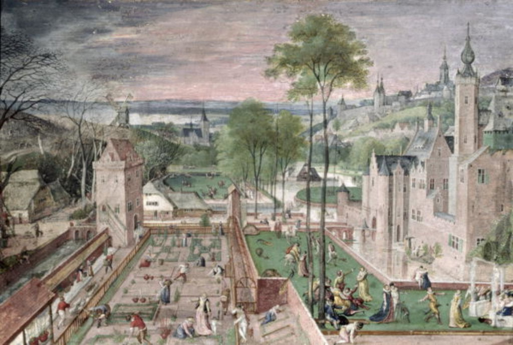 Detail of Spring in the Castle Garden, 1584 by Hans Bol