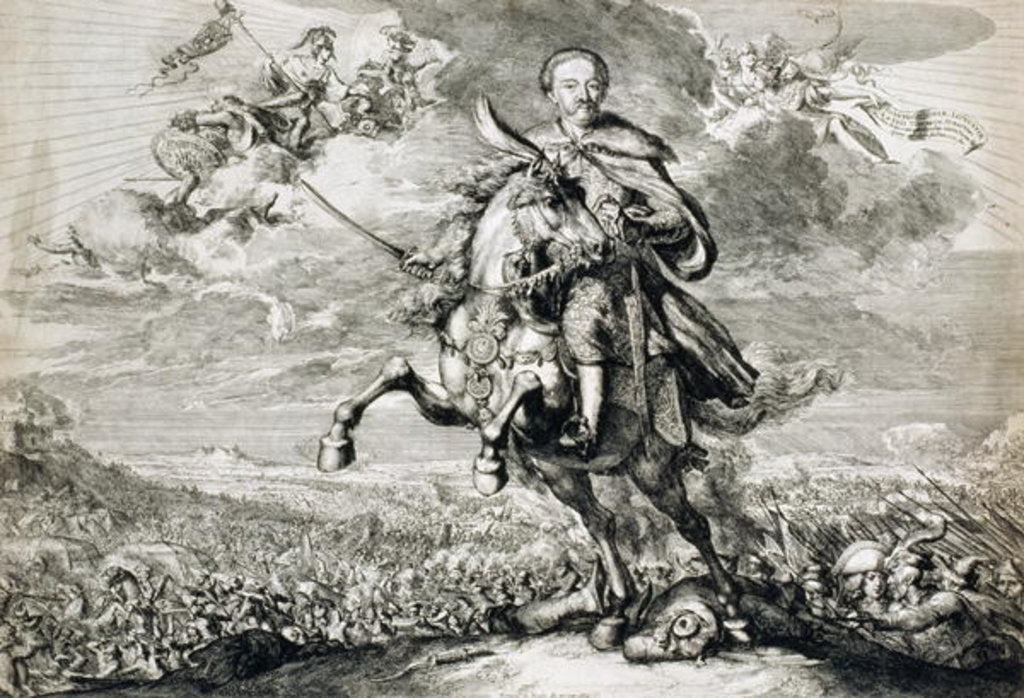 Detail of Glorification of John Sobieski III at the battle of Chocim, 1674 by Romeyn de Hooghe