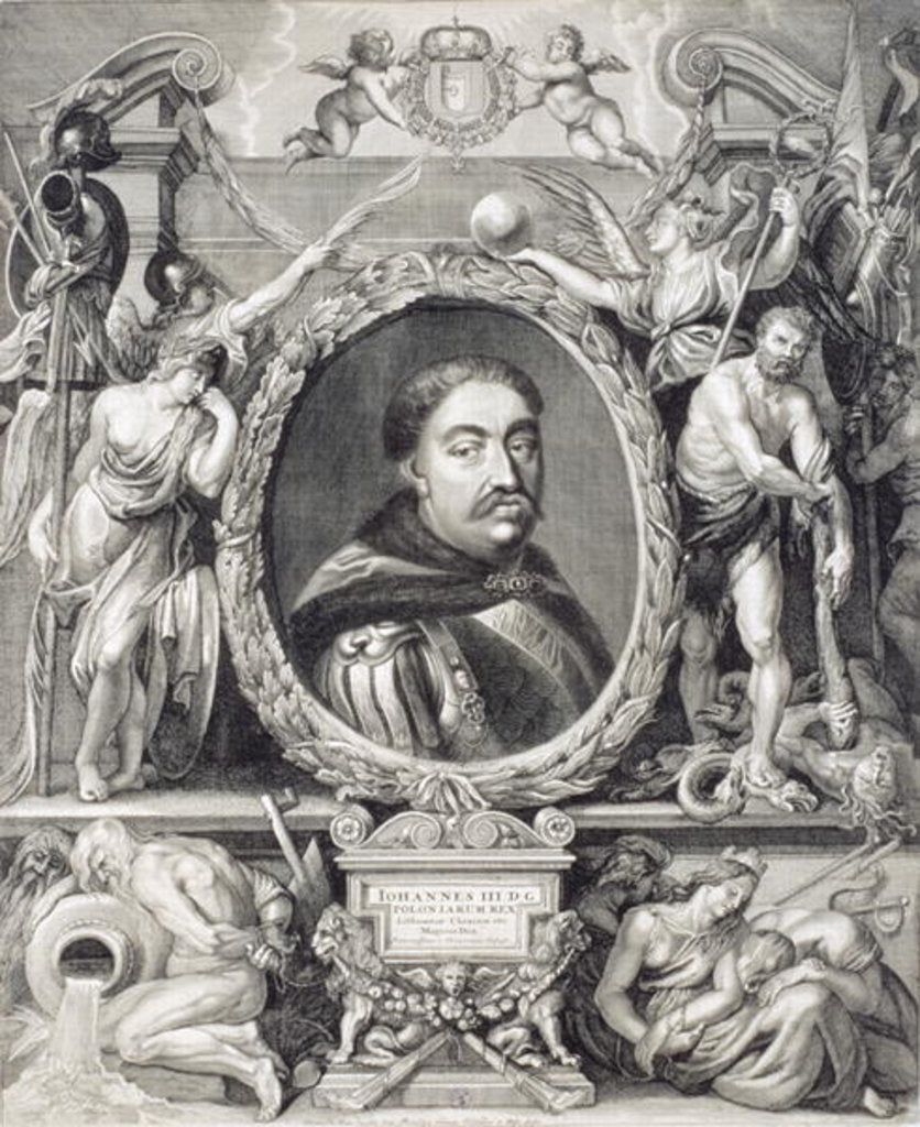 Detail of Jan Sobieski III King of Poland, 1683 by Johannes de Ram