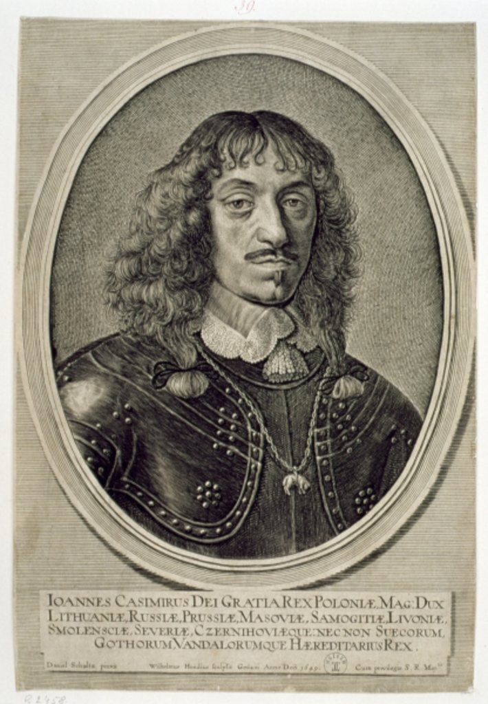Detail of John Kazimir Vasa King of Poland, 1649 by Willem (c.1597-1660) Hondius