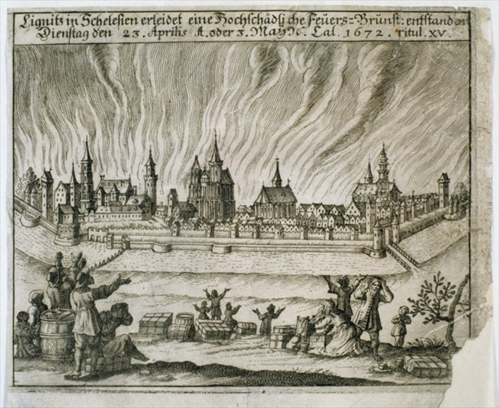 Detail of Legend of the 'Fire of the Two', 1672 by Polish School