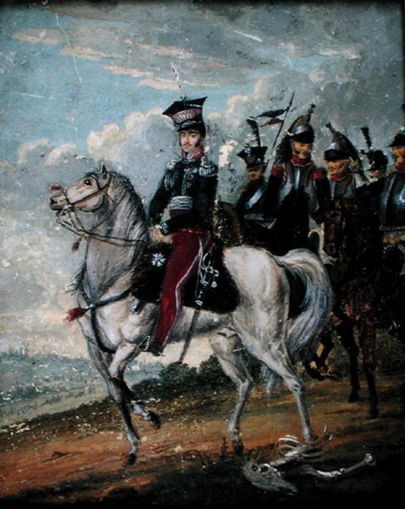 Detail of Prince Josef Anton Poniatowski with guides, c.1813 by Polish School