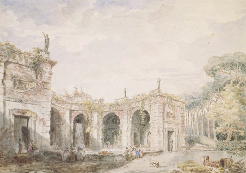 Detail of Villa Aldobrandini, Frascati, 1762 by Hubert Robert