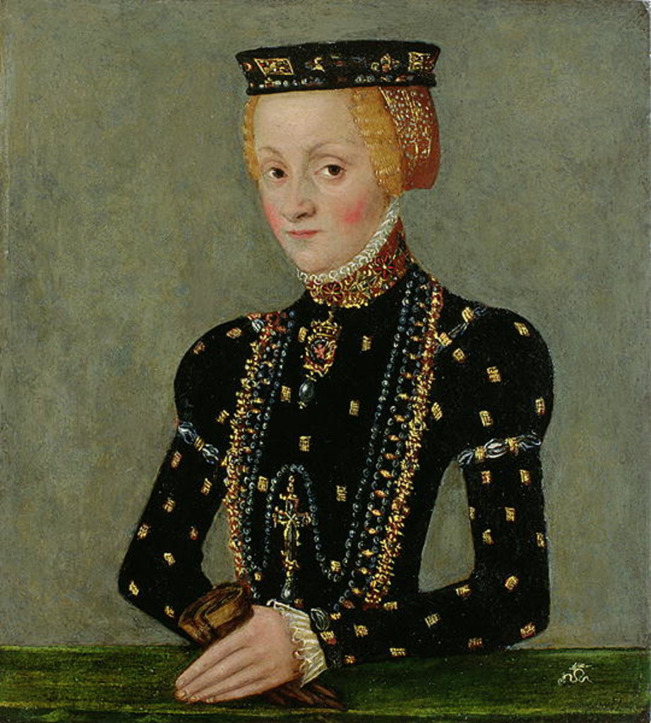 Detail of Katarzyna Jagiellonka of Poland, c.1553-56 by Lucas the Younger Cranach