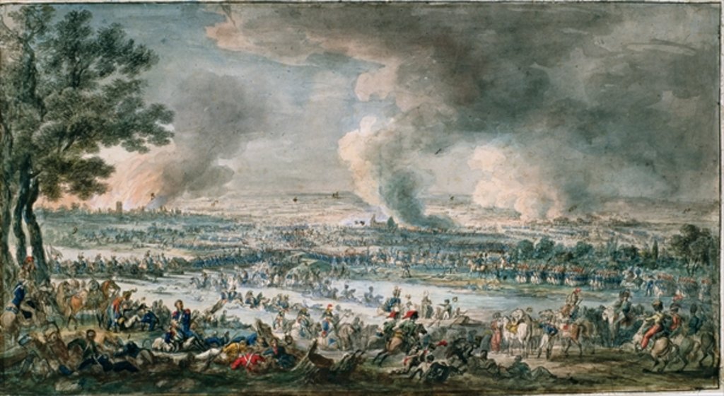 Detail of The French Army Crossing Berezina, c.1812 by Alexander Orlowski