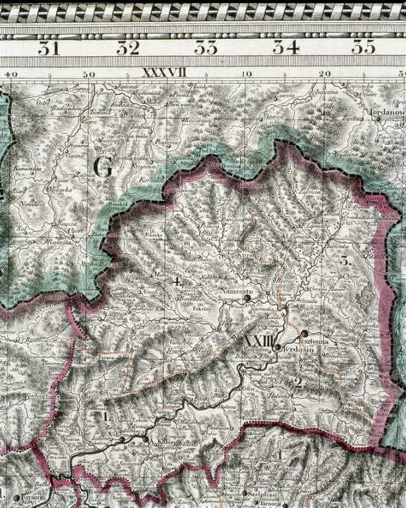 Detail of Map of the kingdom of Hungary, printed by Godfried by Jan (after) Lipszki