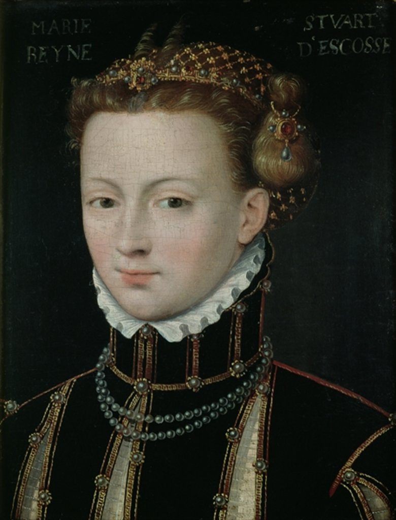 Detail of Mary Stuart by Francois Clouet