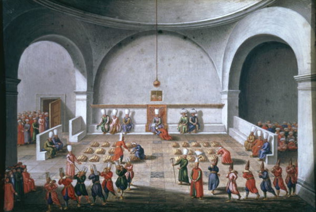 Detail of Jan Gninski's Mission to Istanbul, Ceremony of Payment to the Soldiers, 1679 by Pierre Paul Sevin