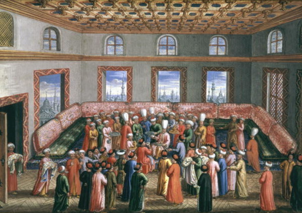 Detail of Jan Gninski's Diplomatic Mission to Istanbul, Farewell Reception for the Polish Envoy, 1679 by Pierre Paul Sevin