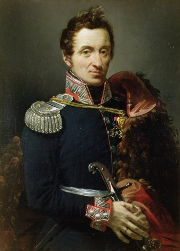Detail of Prince Constantine Czartoryski 1821 by Pierre Antoine Augustin Vafflard