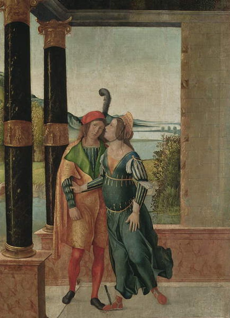 Detail of Brutus and Portia, c.1500-50 by Michelle da (attr. to) Verona
