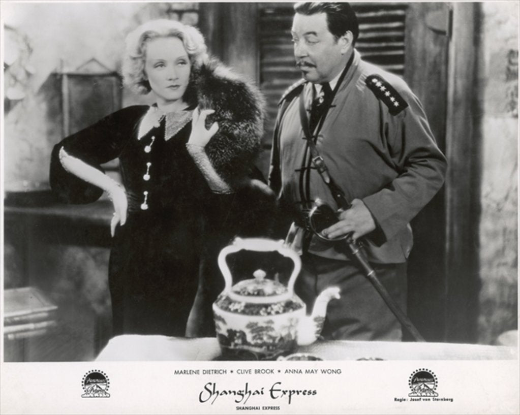 Detail of Still from the film 'Shanghai Express' with Marlene Dietrich and Warner Oland, 1932 by German Photographer
