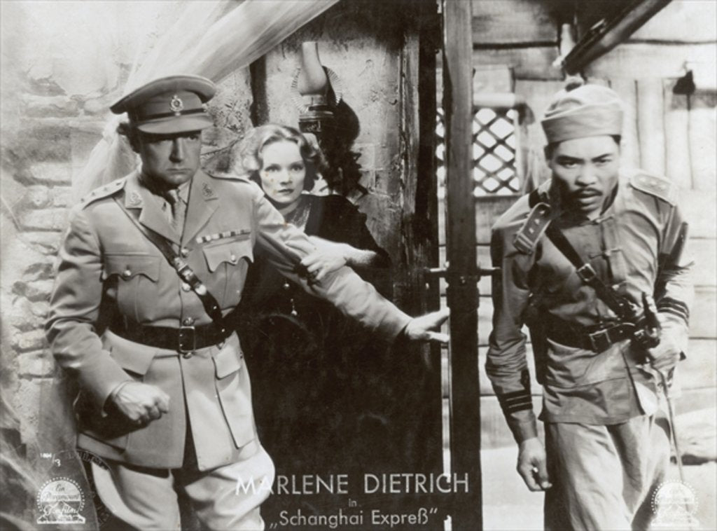 Detail of Still from the film 'Shanghai Express' with Marlene Dietrich and Clive Brook, 1932 by German Photographer