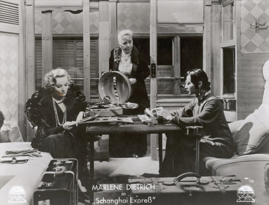 Detail of Still from the film 'Shanghai Express' with Marlene Dietrich and Anna May Wong, 1932 by German Photographer