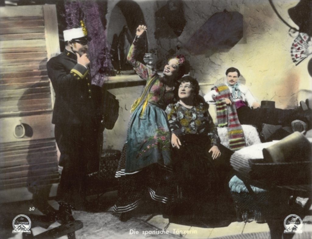 Detail of Still from the film 'The Devil is a Woman' with Marlene Dietrich and Cesar Romero, 1935 by German Photographer