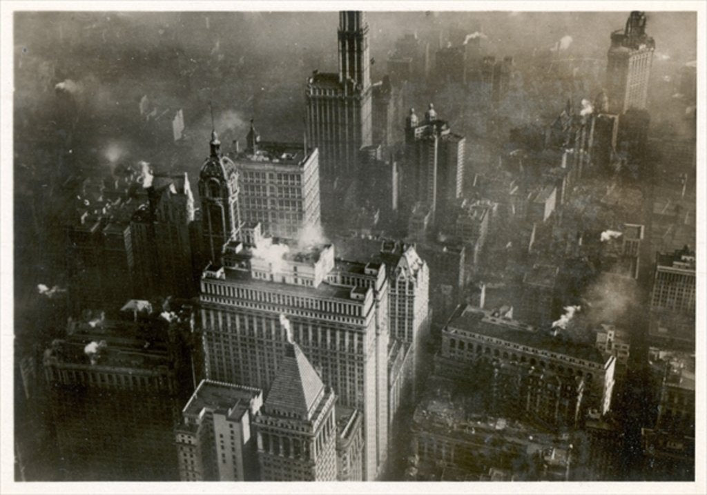 Detail of Aerial photo of downtown Manhattan by German Photographer