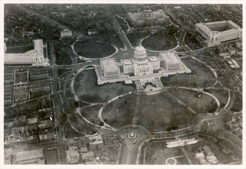 Detail of Aerial photo of the Capitol building by German Photographer