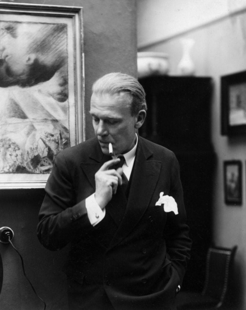 Detail of Portrait of German writer Hanns Heinz Ewers by German Photographer