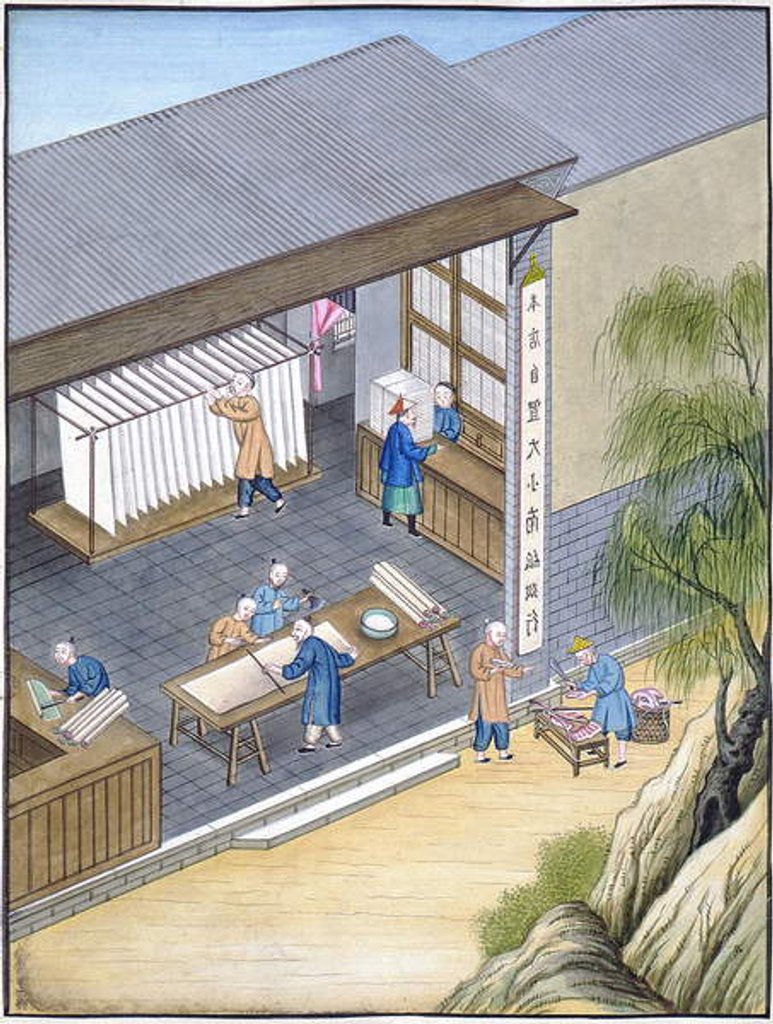 Detail of Paper production, China by School Chinese