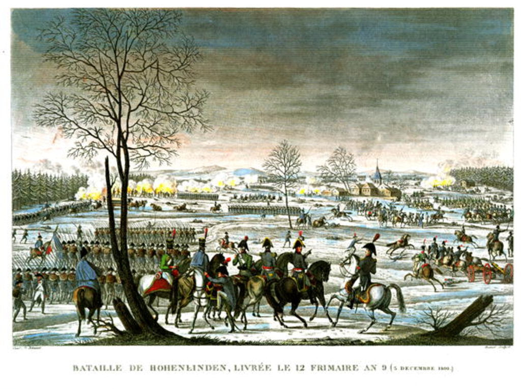 Detail of The Battle of Hohenlinden, 12 Frimaire, Year 9 engraved by Edme Bovinet by Louis Francois Couche (after)