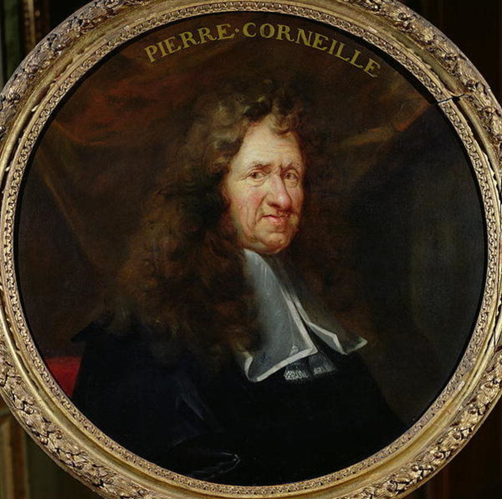 Detail of Portrait of Pierre Corneille by Francois Sicre