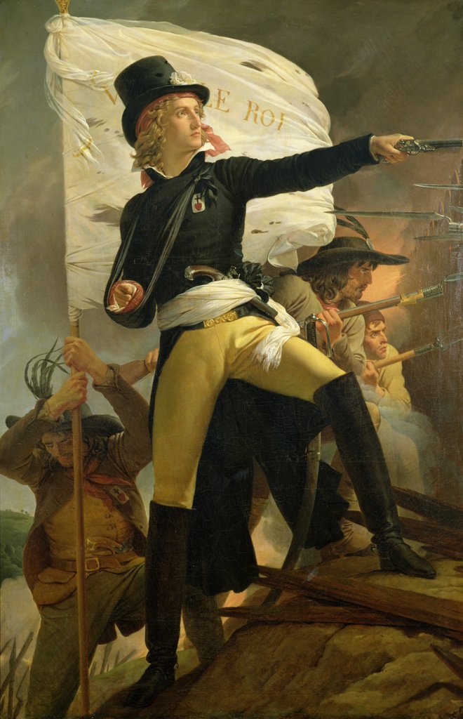 Detail of Henri de La Rochejaquelein, leader of the revolt in the Vendee, 1817 by Baron Pierre-Narcisse Guerin