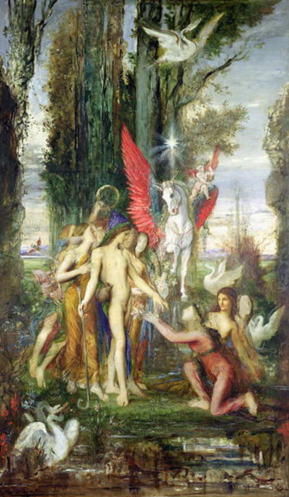 Detail of Hesiod and the Muses by Gustave Moreau