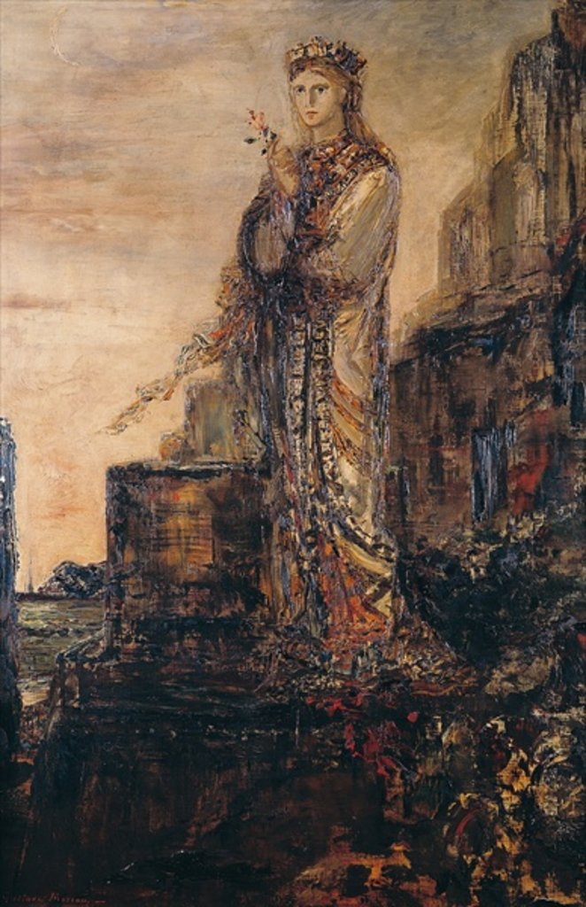Detail of Helen on the Ramparts of Troy by Gustave Moreau
